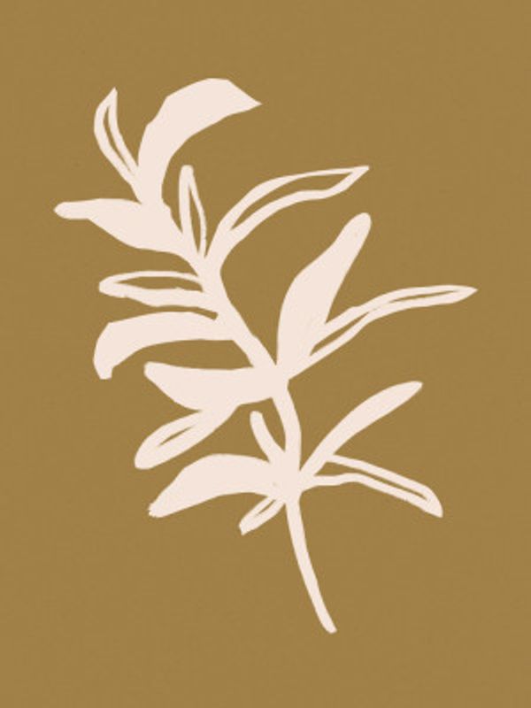 Golden Leaf Silhouette