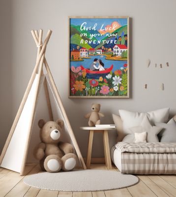 Just Married Couple in a boat