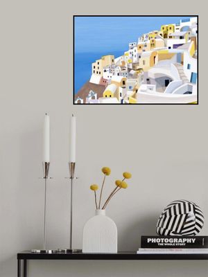 Santorini, Greece Cliff View by Artist Carla Daly