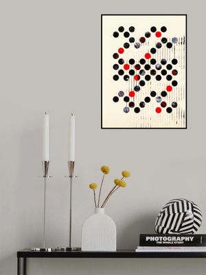 Red Black and Gray Circles