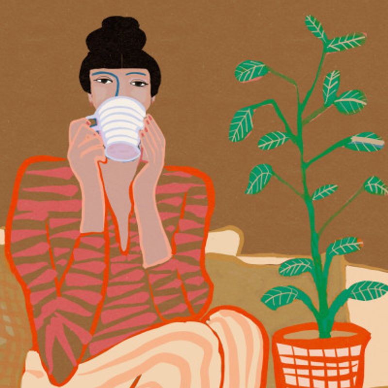 Coffee First Lady relaxing