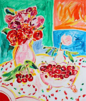First Cherries, Tamara Jare, oil on canvas