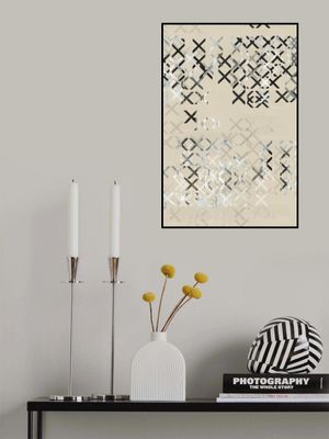 Minimal X Black and White Composition 4