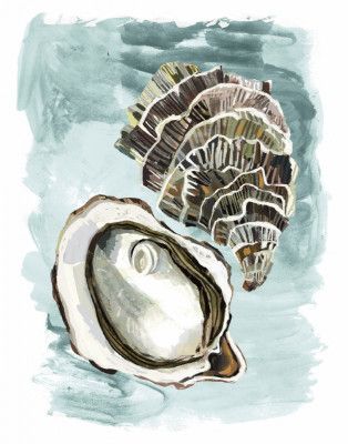 For the Love of Oysters, foodie art, seafood art, rustic ocean inspired