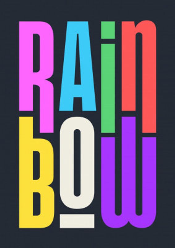 Rainbow Typography
