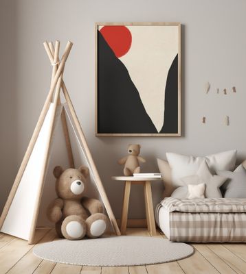 Behind the mountains