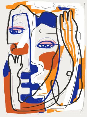 Abstract Line Art Romance