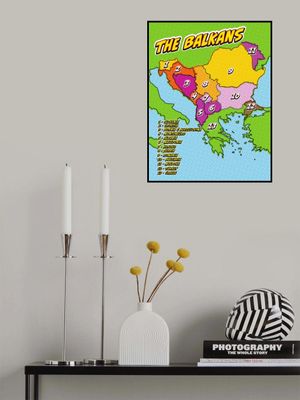 The Balkans Pop Art Travel Map