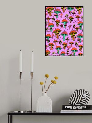 Mushrooms Vibrant Colours