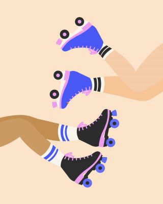 Bold Retro Roller Skates