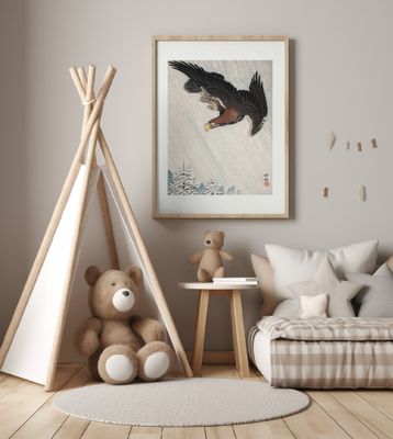 Eagle Flying In Snow (1933)