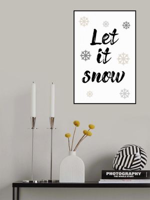 Calligraphy Surrounded By Delicate Snowflakes