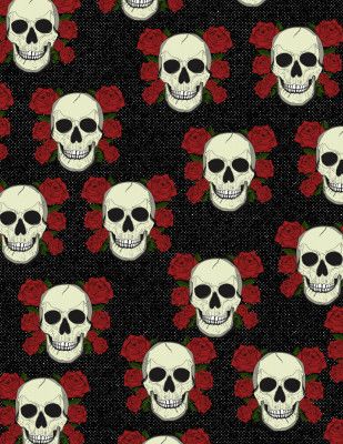 Skull and Roses Pattern