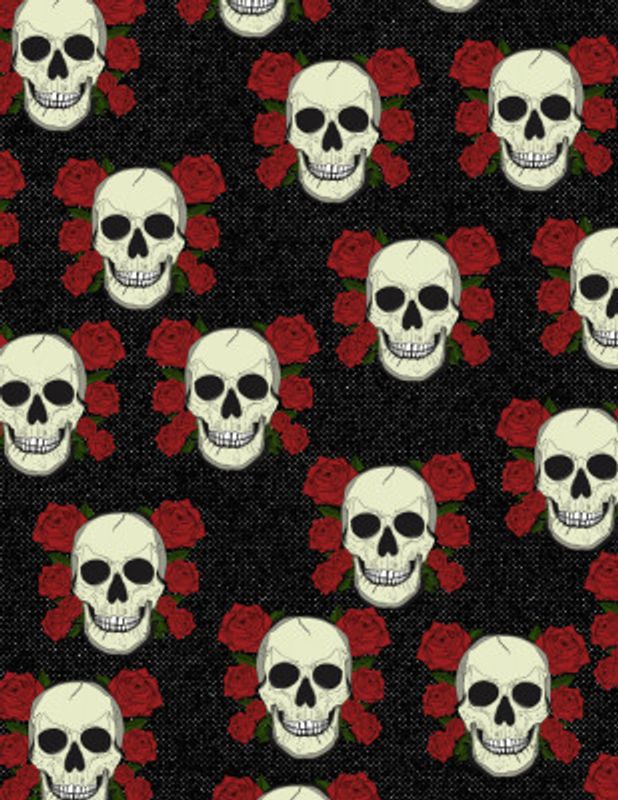 Skull and Roses Pattern