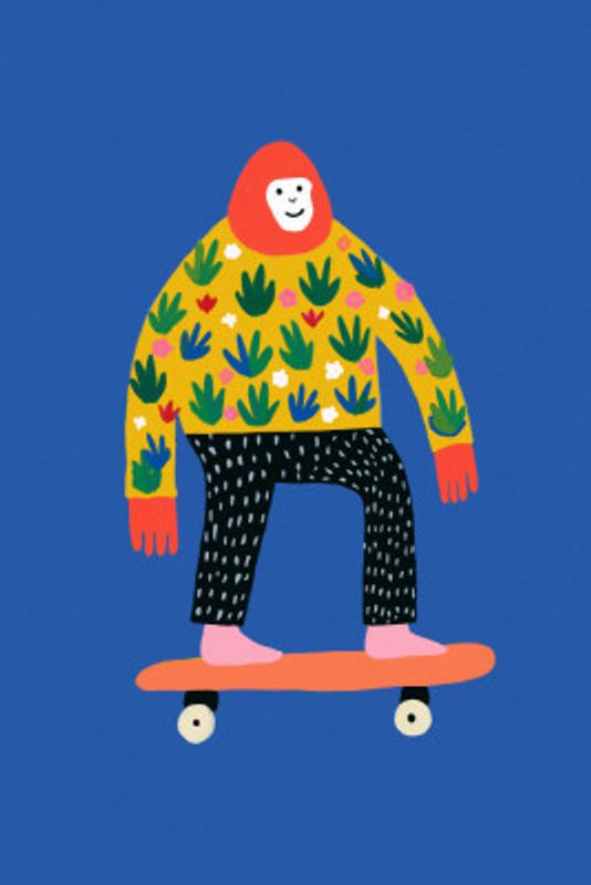 Skating gorilla