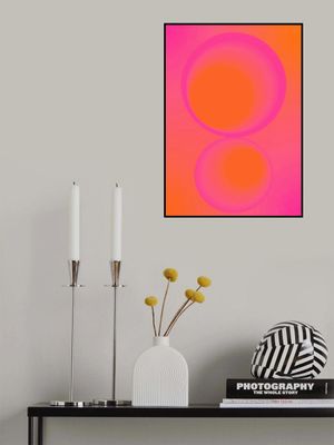 Circles in Bright Pink and Orange Hues