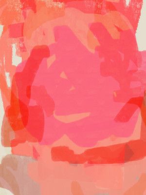 Abstract Painting In Pastel Colors. Neon pink.