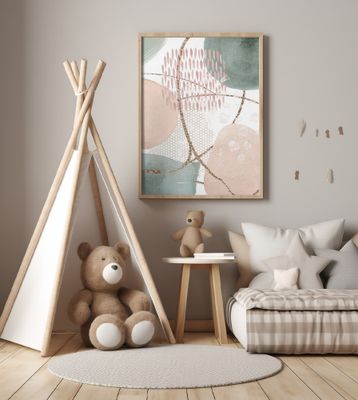 Shapes in pink n green- 1