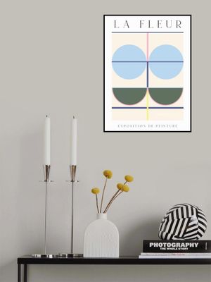 La Fleur Geometric Flowers Poster Set 9