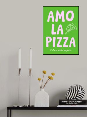 Amo la pizza - green/rose