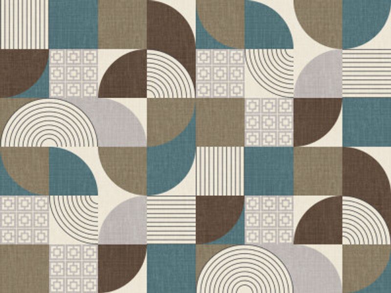 Palm Springs Desert Shapes Khaki Teal