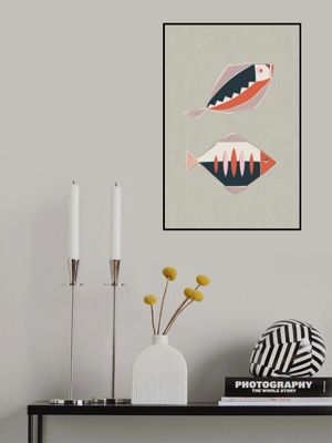 Mid Century Kitchen Fishes Rust