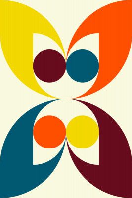 Colorful Symmetric Shapes and Circles
