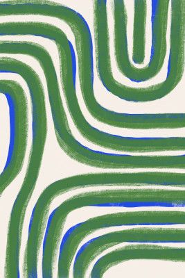 Green Abstract Lines