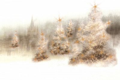 Dreamy Christmas Sceneserene ethereal, dreamy, festive,