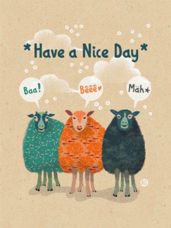 Sheep's Cheerful Greeting