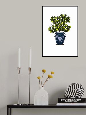 Lemon Tree with Decorative Vase
