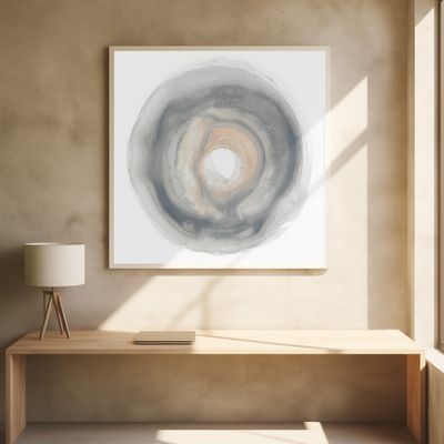 Calm Circles with Muted Gray and Beige Tones