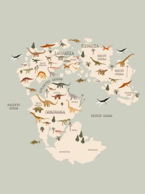 Dinosaur World Map
