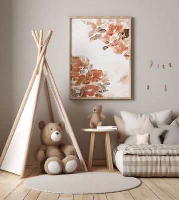 Painterly Brown Blossom Lll