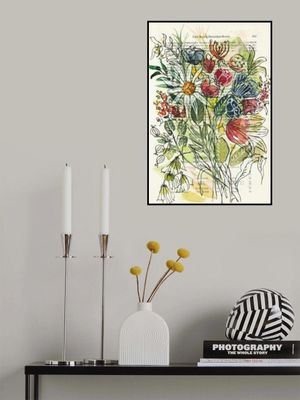 Bouquet of wildflowers Watercolors and ink