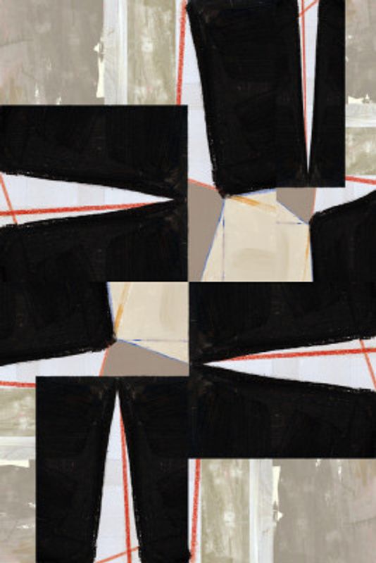 Abstract Black Jigsaw 1