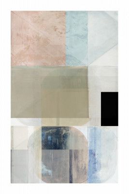 Ethereal Grid Abstract Geometric Layered Art Print