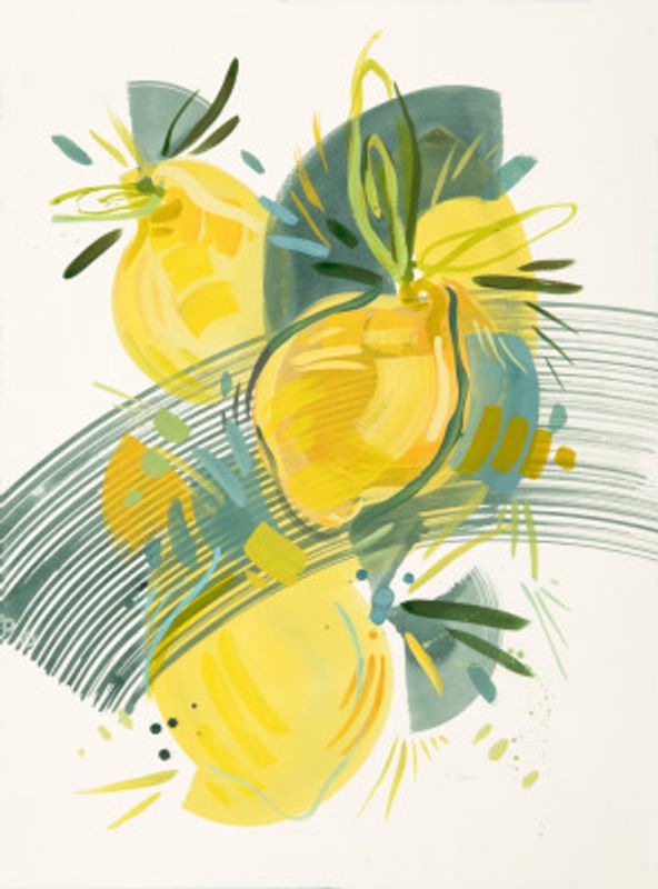 Vibrant Abstract Lemons