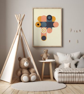 Rainbow Plus Shapes  Blue Mustard8