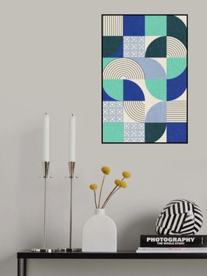 Palm Springs Desert Shapes Ocean Blue