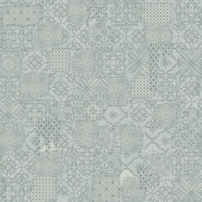 Vintage Tile Pattern Clash Sage Green