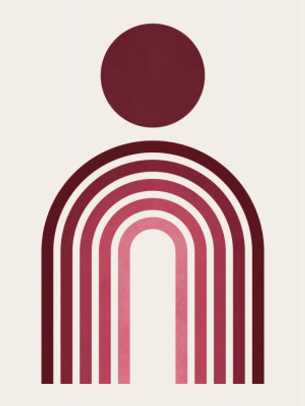 Arched Lines and Circle