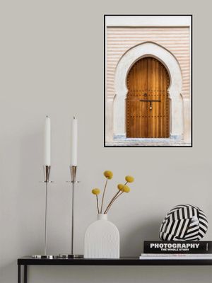 Brown Wooden Door In The Medina Of Marrakech In Morocco