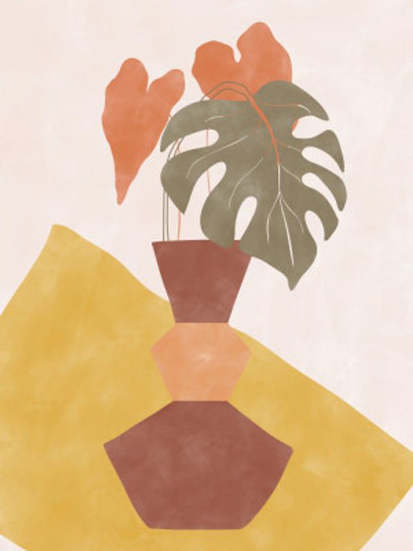 Tropical Leaves In A Geometric Vase