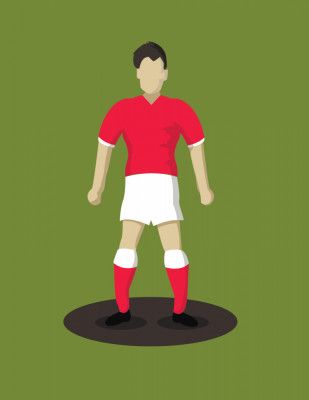 Soccer Player in a Red Jersey