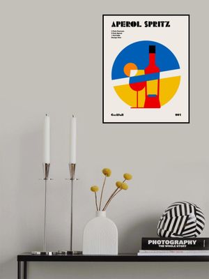 Aperol Spritz Cocktail Bauhaus Art Print