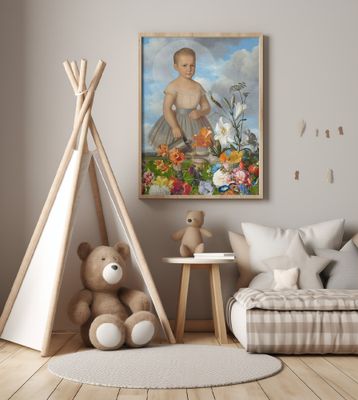 Child In the Garden   an Art Remix