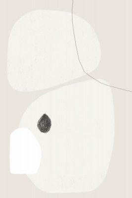 Minimalist Beige and White Geometric Shapes