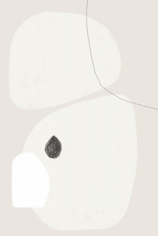 Minimalist Beige and White Geometric Shapes
