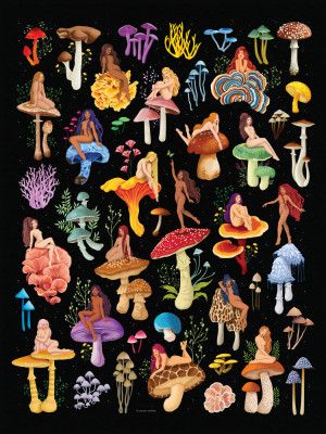 Mushroom Nymphs Dark